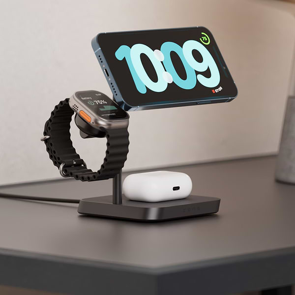 Фото - Бездротовий зарядний пристрій Zens 4-in-1 MagSafe + Watch Wireless Charging Station Black (ZEAPDC01/00)