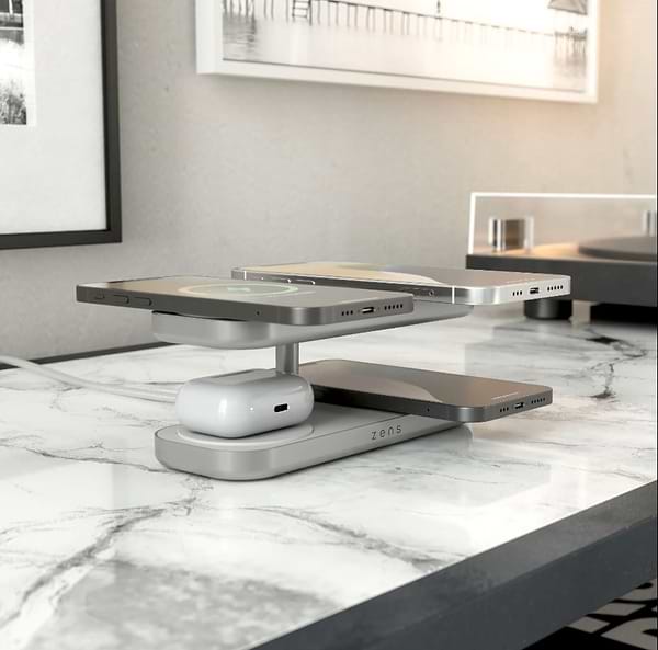 Фото - Бездротовий зарядний пристрій Zens Quattro Wireless Charger Pro 4 White (ZEQC01W/00)