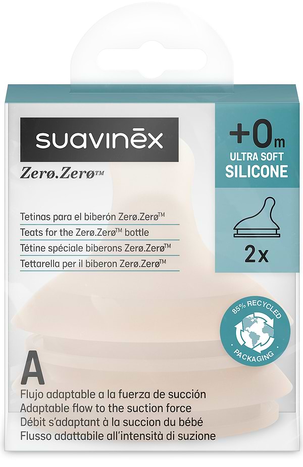 Фото - Средний поток соска детская силиконовая Suavinex ZERO бежевая +0 мес. (308446)