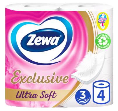 Туалетная бумага Zewa Exclusive ultra soft 4 рулонов 4 слоя (7322541188546)