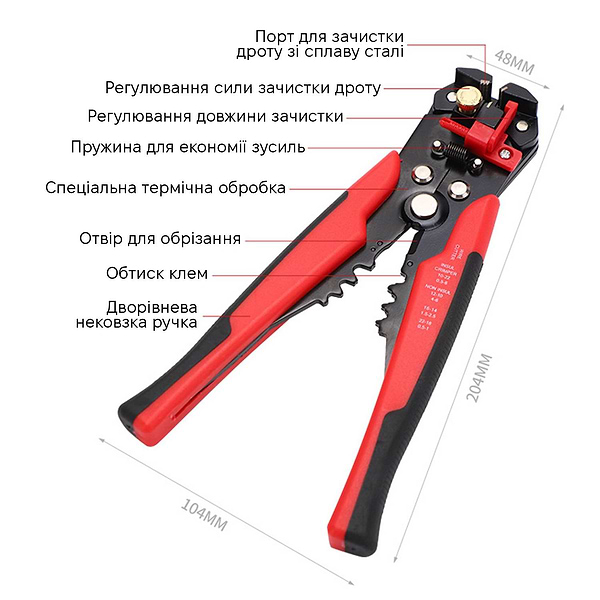 Фото - Кліщі Action ZHEFAN Red (ZF-G04-r)