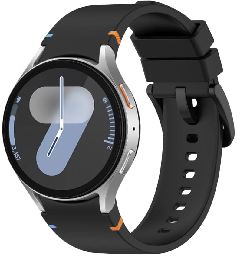 Ремешок для смарт-часов BeCover Ribbed Tape for Samsung Galaxy Watch (20mm) 3 41mm/4 40mm-44mm/5 40-44mm/6 40-44mm/7 40-44mm Black (712052) - Фото 1