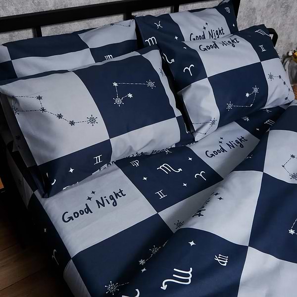 Фото - Комплект постільної білизни Moon&Star Мікросатин Premium Zodiac Dream King Size 220x240 нав. 4х50х70 (MS-820008113)