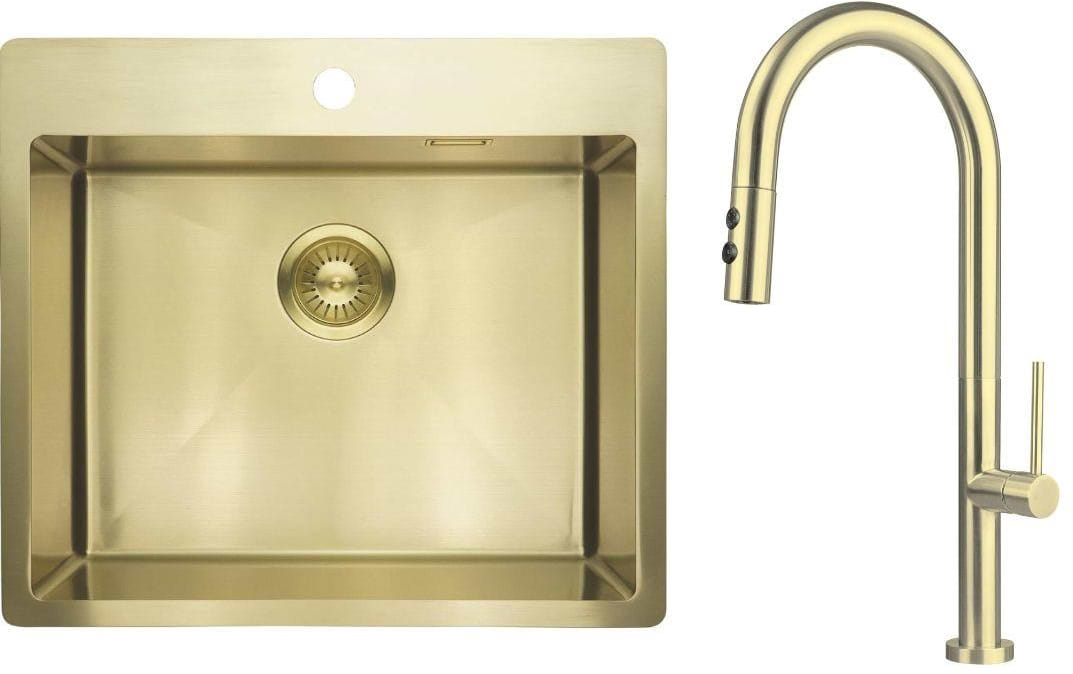 Мийка кухонна+змішувач Deante Olfato сZPO_R10B +BQO_R72M (ZPOER10B) - Фото 1