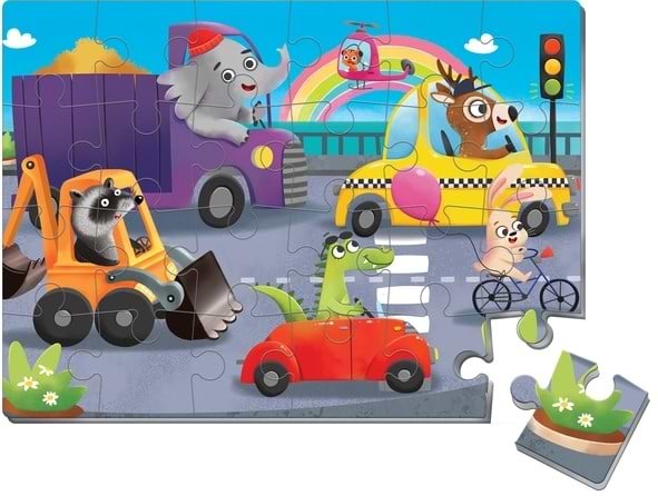 Фото - Пазлы мягкие (3-4 года) Vladi Toys А4 "Транспорт" 24 эл (укр) (VT1102-32)