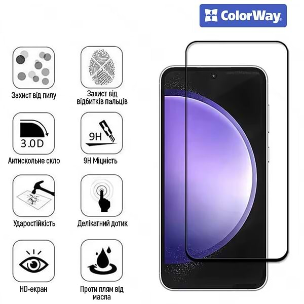 Фото - Защитное стекло для смартфона Colorway 9H FC glue ZTE Blade A72 black (ZT-GSFGZBA72-BK)