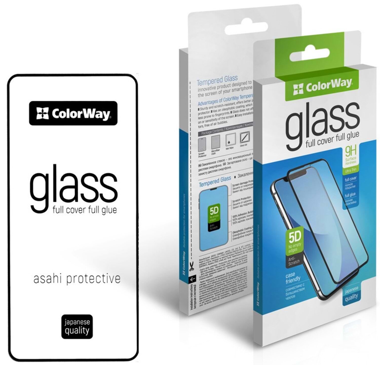 Захисне скло для смартфону Colorway 9H FC glue ZTE Blade A72 black (ZT-GSFGZBA72-BK)