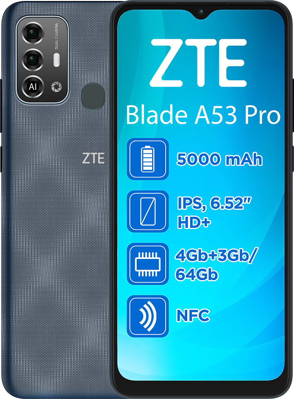 Фото - Смартфон ZTE Blade A53 pro 4/64Gb Blue Фото - Смартфон ZTE Blade A53 pro 4/64Gb Blue