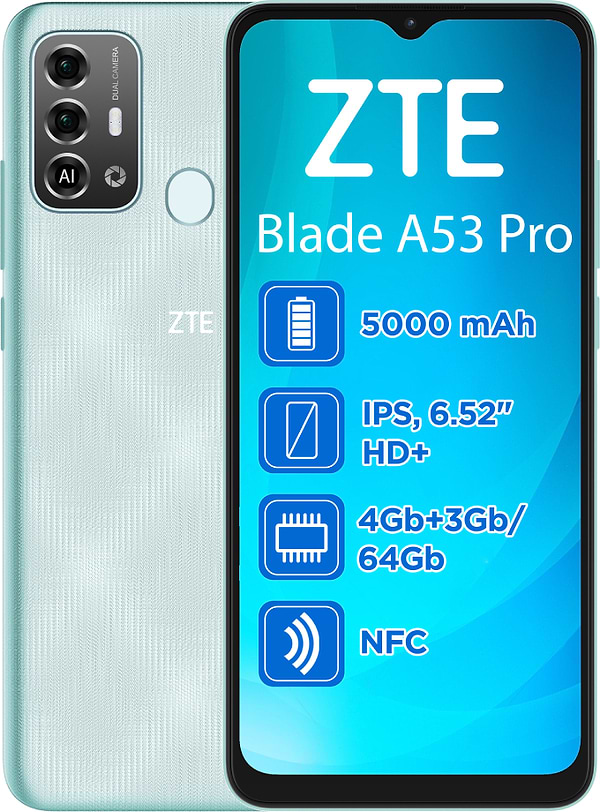 Фото - Смартфон ZTE Blade A53 pro 4/64Gb Green Фото - Смартфон ZTE Blade A53 pro 4/64Gb Green