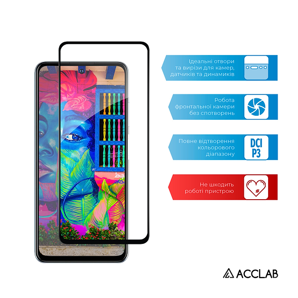 Фото - Захисне скло для смартфону ACCLAB Full Glue for ZTE V40S Black (1283126575655)