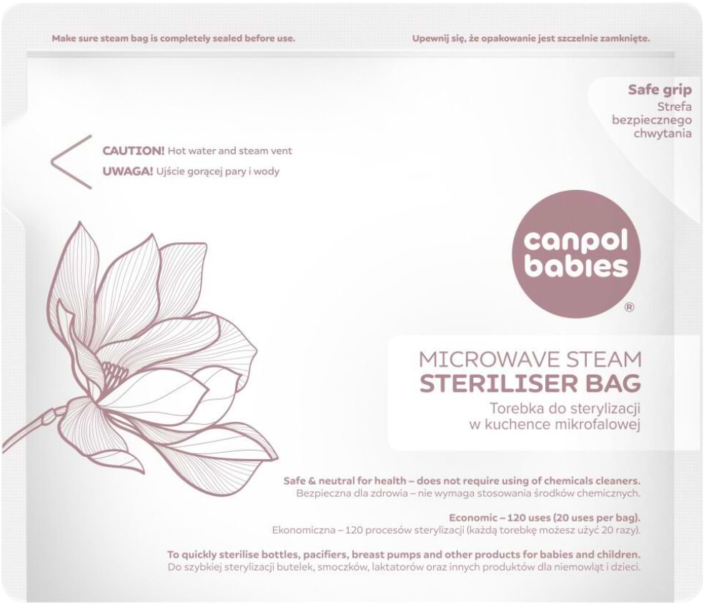 Пакети для стерилізації Canpol babies в мікрохвильовій печі (70/002)
