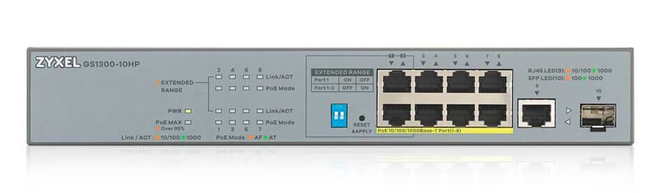 Коммутатор локальної мережі (Switch) Zyxel GS1300-10HP-EU0101F