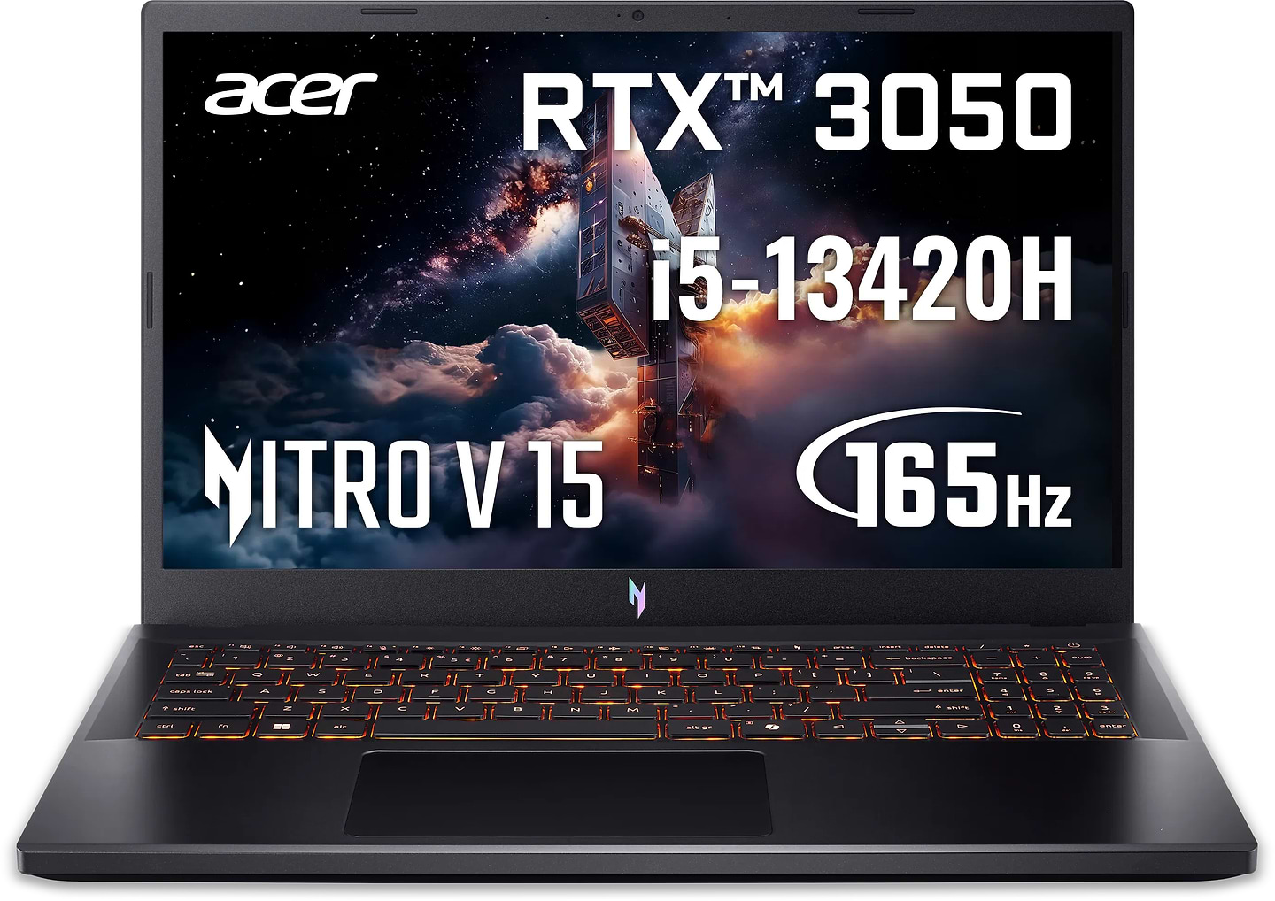 Ноутбук ігровий Acer Nitro V 15 ANV15-52-58XP (NH.QV3EU.006) Obsidian Black - Фото 1