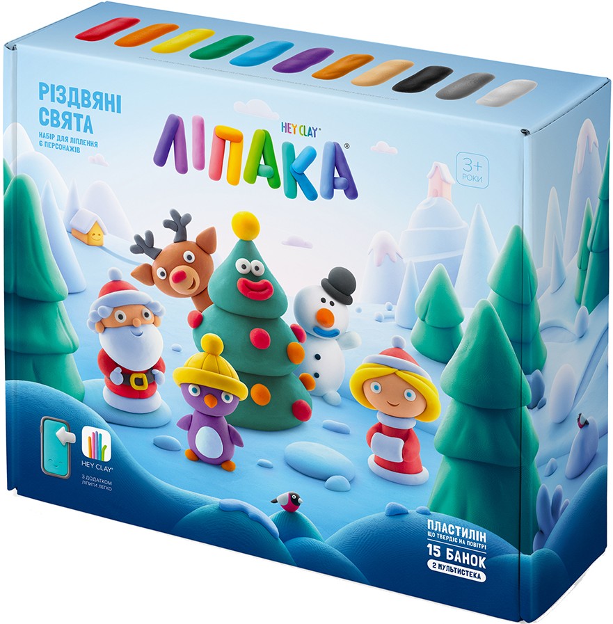 Маса для ліплення Ліпака Набір Різдвяні свята (99001-UA01) - Фото 1