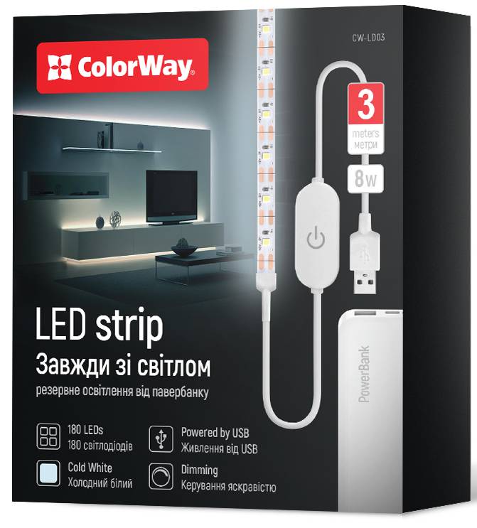 Світлодіодна стрічка Colorway 3m (CW-LD03)